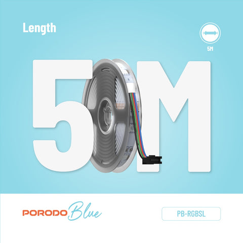 16.4 Ft Sound Reactive RGB Strip Light with 44 Key Remote