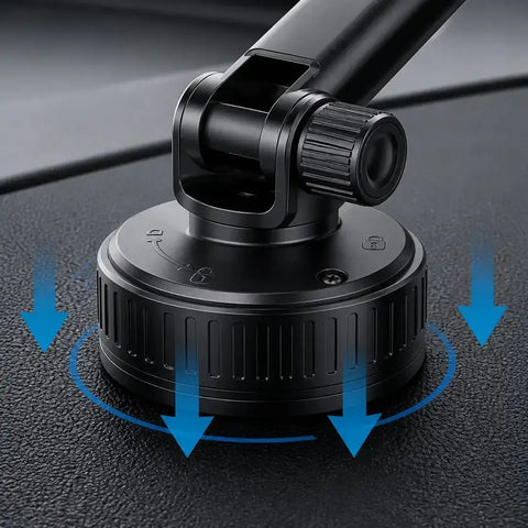 Porodo Blue Suction Cup Magnetic Car Phone Mount with Dashboard & Windshield Mounting