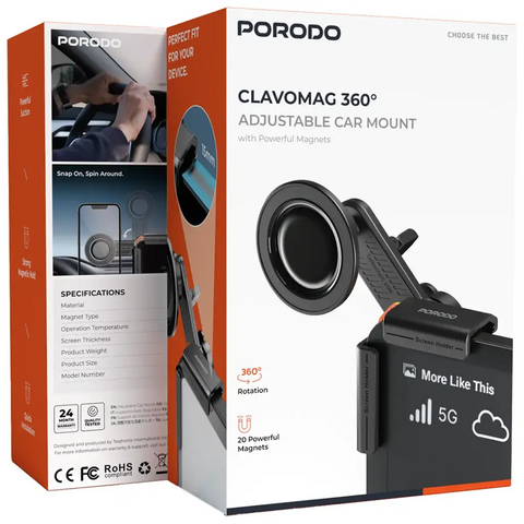 Clavomag 360° Adjustable Car Mount with Powerful Magnets