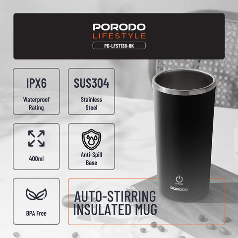 Auto-Stirring Insulated Mug