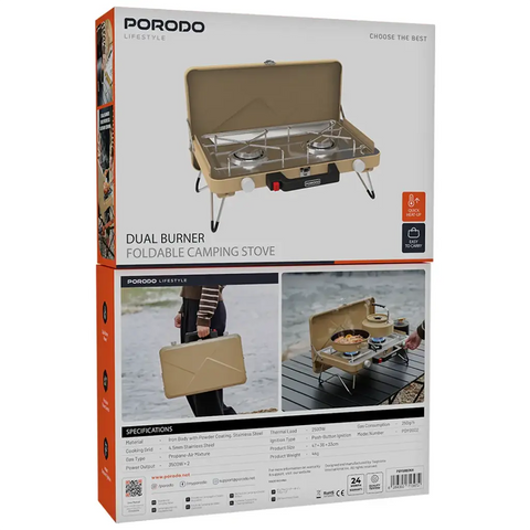 Dual Burner Foldable Camping Stove
