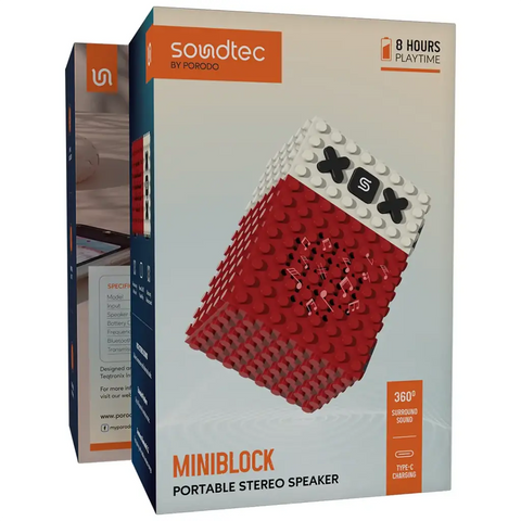 MiniBlock Portable Stereo Speaker