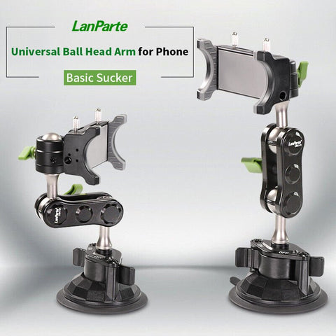 Lanparte Universal Ball Head Basic SuckerArm – The Ultimate Car Mount & Photography Accessory