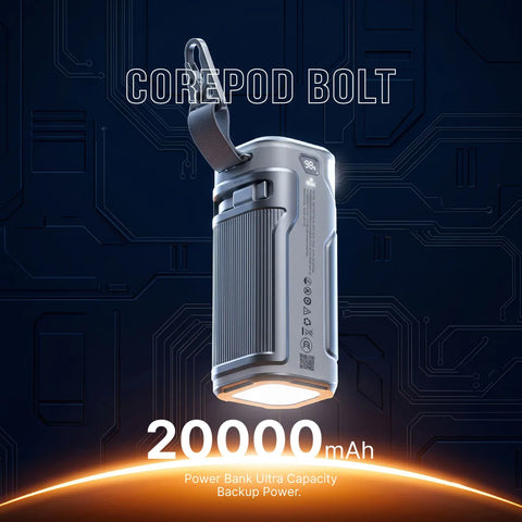 Blupebble Corepod Bolt 100W 20000Mah Powerbank Gray Bp-Cpbolt20000-Gy
