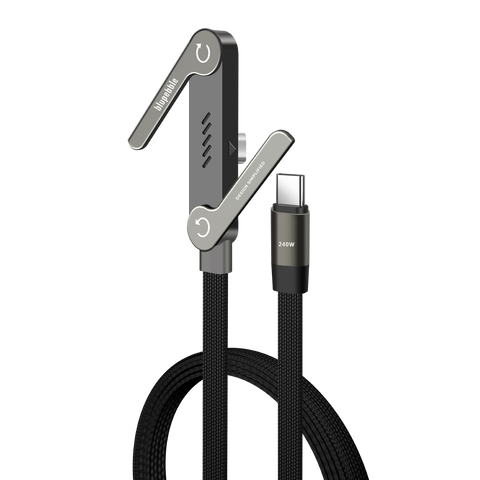 Blupebble Powerflow Axis Usb-C To Usb-C 240W Braided Cable W Stand