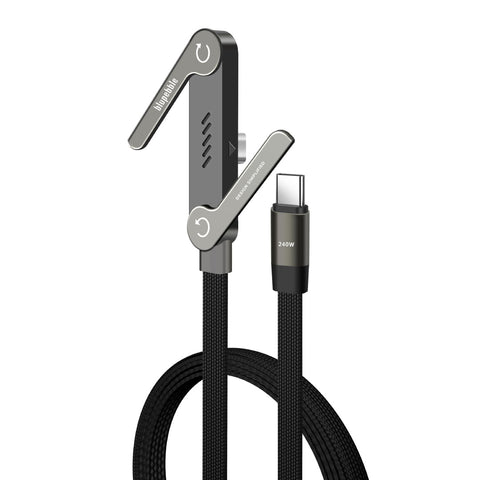 Blupebble Powerflow Axis Usb-C To Usb-C 240W Braided Cable W Stand