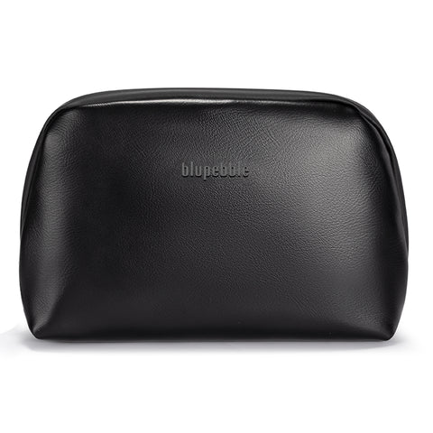 Blupebble Voyager Bag Travel Pouch, Black, Premium Soft-Touch, Zipper Closure,, Tech Pouch Accessories Carry Storage for Charger, Airpods, USB, Pocket 3