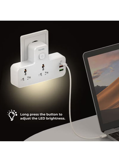 Smart 20W Surge Protector Wall Adapter with Night Light
