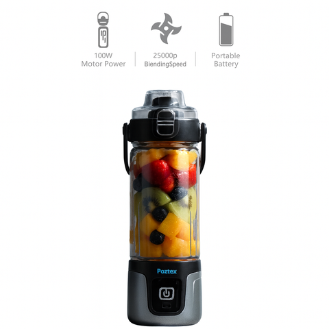 Blupebble GoBlend Pro Portable Blender, USB-C Rechargeable Smoothie Maker, BPA-Free Stainless Steel Blender for Protein Shakes, Frozen Fruit, Travel & Gym
