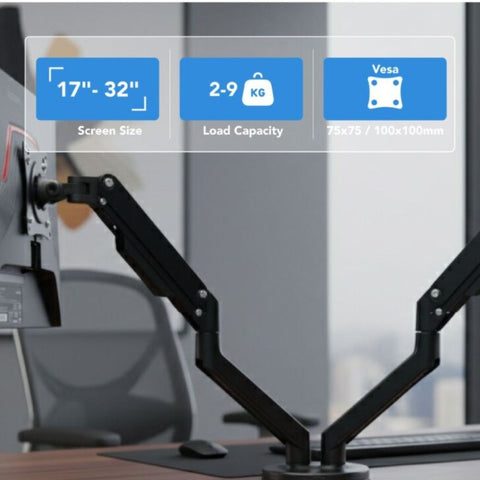 Blupebble View Mount Duo – Monitor Mount 17–32 Inches