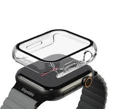 Blupebble Rock Shield Slim Armour With Glass Shield Apple Watch 44/45Mm Clear Bp-Armoursp45-Cl