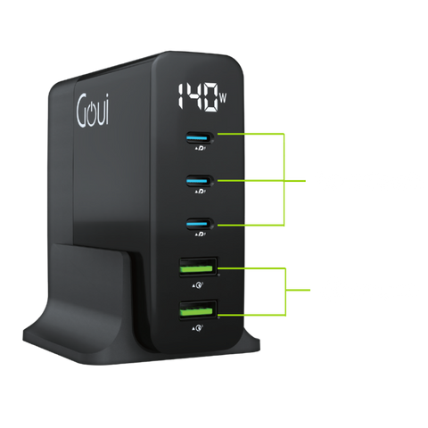 Gan 140W Desktop Charger | 5 Ports