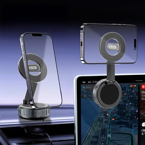 360-Degree Rotating Magnetic Phone Holder with Suction Cup