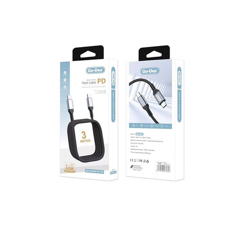 Go-Des PD Fast Charging Cable 60W 3M