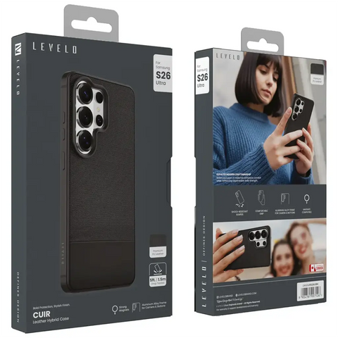 جراب ليفيلو كوير الجلدي الهجين لهاتف S26 ألترا