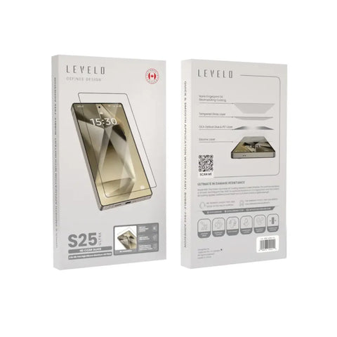 Levelo 2.5D Silk Print High Silicon Aluminum Glass AR Screen Protector for S25 Ultra